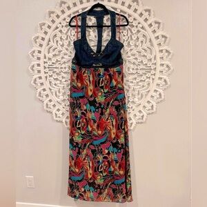 chinese dress ladies Petal and Pup Women's Calypso Long Sleeve Maxi Dress - Burgundy Peony main image 1